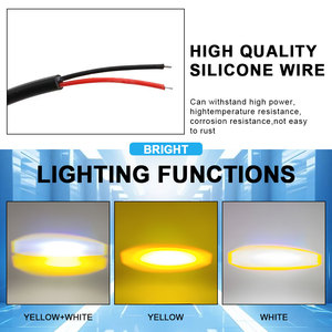 Faro auxiliar LED cuadrado de doble lente JHS <span class=keywords><strong>Moto</strong></span> Shooter para motocicleta, <span class=keywords><strong>mini</strong></span> foco de conducción de tres lados - Product Image 6