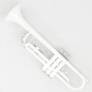 Chine OEM Orchestre B Plat Trompette Trompette Corps En Laiton En Acier Inoxydable Valve Piston Blanc Noir Argent Coloré Trompette - Product Image 2