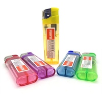 Briquet de camping classique Dongyi BAIDA, transparent, premium, piézo, fin, en plastique, au butane