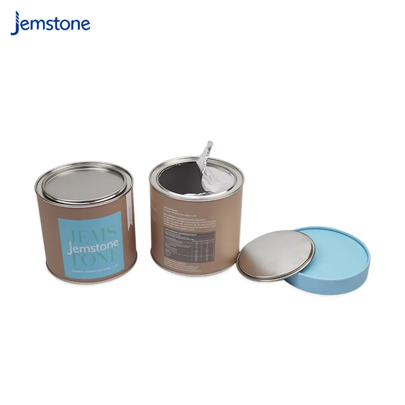 Milk Powder Round Paper Box 1 Kg Silver Milk Powder Paper Composite Packaging Can For 800G 900G