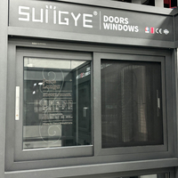 Ventana Corredera de Aleación de Aluminio SUNGYE, Económica, de Primera Calidad, con Doble Vidrio Aislante, Malla Antimosquitos Integrada, Moderna, para Viviendas