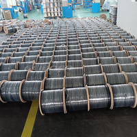 Câble à Fibre Optique Extérieur 1, 2 ou 4 Fibres GJYXCH GJYXFCH G657A 1,0 mm avec Fil Porteur, Câble de Descente FTTH sur Touret en Bois