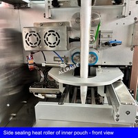Machine d'emballage automatique pour sachets de café filtre, avec scellage ultrasonique du filtre interne et unité d'emballage intégrée pour sachet extérieur en feuille thermoscellable