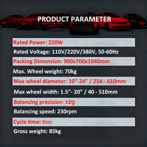 Équilibreuse de pneus haute performance, rapide et silencieuse, pour ateliers de réparation automobile, magasins de pneus et garages. - Product Image 5