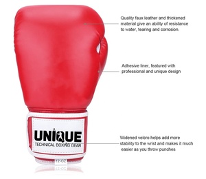 Professional High Quality Fashion Sports Customized Logo Leather <b>Thermal</b> Kick Boxing <b>Gloves</b> - Product Image 2