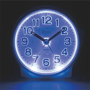 IMSH-reloj analógico de cuarzo BB09604, despertador de mesita de noche con luz LED de fondo, personalizado