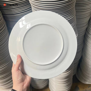 Vente en gros de la marque TRESUN PLATE-16, ensemble d'assiettes en céramique blanche personnalisées, imprimées, en porcelaine, compatibles micro-ondes et lave-vaisselle, classiques - Product Image 2