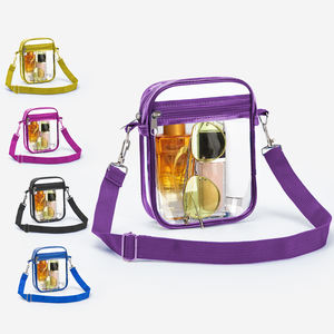 30s 두께 투명 PVC 가방 2022 경기장 승인 PVC 크로스 바디 메신저 지갑 다른 색상 투명 어깨 슬링 가방 - Product Image 1