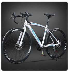 Bicicletta da Strada Leggera 700C con Doppi Freni a Disco, Bici da Corsa Antiscivolo per Pendolarismo Urbano e Ciclismo su Strada - Product Image 4