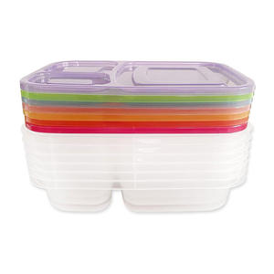 Tre e quattro grid bento box PP lunch box per picnic all'aperto <span class=keywords><strong>set</strong></span> di box per snack - Product Image 4