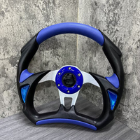 Volant de course universel OEM pour voiture, en forme de D, à fond plat, en cuir PU modifié, pour le drift