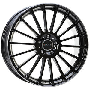 CERCHI in LEGA AC-M03 7x17 4x108 ET 42 <b>BLACK</b> <b>POLISHED</b> LIP - Product Image 1