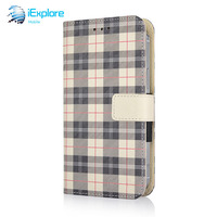 IExplore Design personnalisé haut vers le bas Push Pull PU cuir universel Flip Cover portefeuille coque de téléphone pour iPhone 17 Pro Max Samsung S25