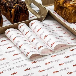 Custom Eco-Friendly Recyclable Biodegradable Disposable Waterproof Greaseproof PE <b>Wrapping</b> <b>Paper</b> Food Burger Sandwich Bread - Product Image 2