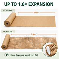Emballage de protection en papier kraft alvéolé extensible, absorbant les chocs, recyclable, écologique, imperméable, pour exposition