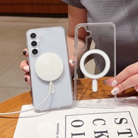 Coque de Téléphone Magnétique Transparente de Haute Qualité avec Chargement Sans Fil, Antichoc, pour Samsung S25 24 23 Ultra