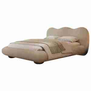 <span class=keywords><strong>Lit</strong></span> de luxe en tissu, style moderne et épuré, grand <span class=keywords><strong>lit</strong></span> capitonné pour chambre principale - Product Image 6