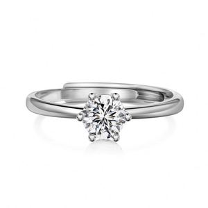 Dylam Classic Design S925 <b>Silver</b> Adjustable Colorful <b>Solitaire</b> 5A Cubic Zirconia 12 Months Birthstone Birthday Gift Jewelry <b>Ring</b> - Product Image 1