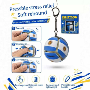 Porte-clés anti-stress personnalisé en forme de ballon de football avec drapeau national, jouet pour soulager l'anxiété et le stress, idéal pour les événements sportifs et les cadeaux - Product Image 6
