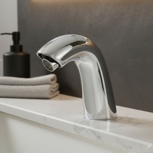 Jieni robinet de salle de bains à capteur automatique, robinets d'eau à infrarouge sans contact, mains libres, robinet de salle de bains - Product Image 2