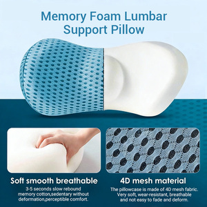 Cojín de Soporte Lumbar Ergonómico de Espuma Viscoelástica para <span class=keywords><strong>Silla</strong></span> de Oficina, Diseño Optimizado para Aliviar el Dolor Lumbar al Sentarse y Conducir, Personalizado de Fábrica - Product Image 3