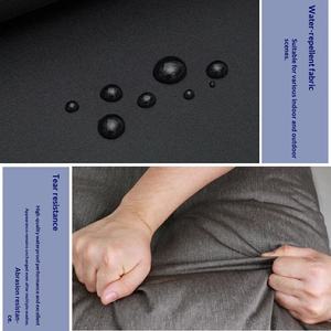 وسادة مقعد خارجية مربعة الشكل مصنوعة من البوليستر المنسوج 100٪، محشوة بالفوم، مقاومة للماء ومتينة، قابلة للإزالة، مناسبة لأثاث الفناء - Product Image 4