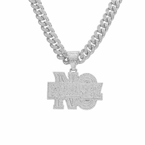 Colliers pendentifs en alliage plaqué or et argent style hip-hop, design simple fait main, bijoux de mode pour hommes, vente chaude - Product Image 6