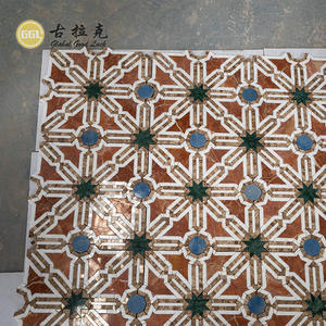 Mármol Rosso Alicante y Azul Macaubas, azulejos de mosaico con patrón personalizado para decoración de interiores - Product Image 5