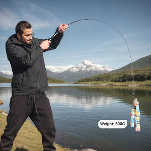 Canne à pêche télescopique multi-sections en fibre de carbone portable, vente en gros d'usine, pour la perche - Product Image 5