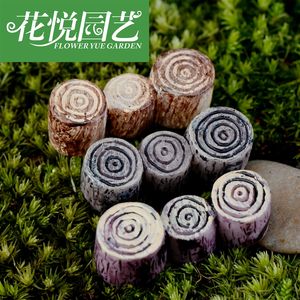 Pieux en bois, piliers de pont, souche d'arbre, petits ponts, mousse, ornements de micro-paysage, artisanat en résine, décoratifs - Product Image 3