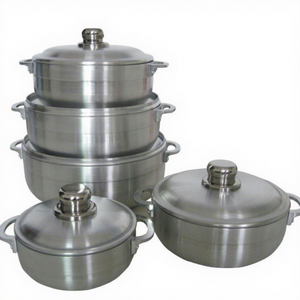 Set di <span class=keywords><strong>6</strong></span> Pentole in Alluminio Satinato Ecologico per Cucina - Product Image 1