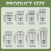 Tazas de Vino y Cerveza de Acero Inoxidable 304 de 8oz, 12oz y 16oz, Libres de BPA, Saludables, Irrompibles, con Logotipo Personalizado