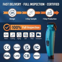 Cortadora de Pelo Recargable para Barbería, 180 Minutos de Autonomía, Motor BLDC de 7200 RPM, Aleación de Aluminio, Tipo C, Recortadora de Pelo, Suministro de Fábrica OEM ODM