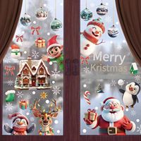 Autocollants de Noël pour fenêtres, 500 pièces, autocollants réutilisables en PVC, Père Noël, bonhomme de neige, pour la décoration de vitres, décorations de Noël