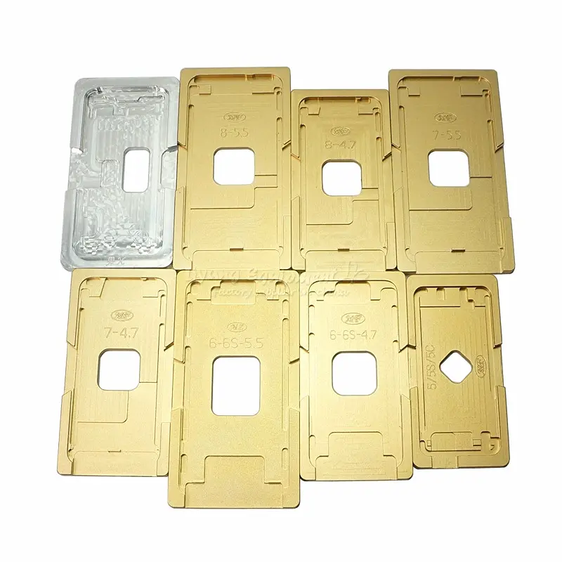 LY OCA Align Location Metal Mould for iPhone 5/6/6S/7/7Plus/8/8Plus/Xフロントガラス、フレーム付きシリコンラミネートマットモールド