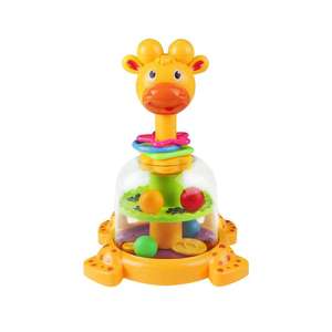 Jouet <span class=keywords><strong>rotatif</strong></span> amusant pour bébé, girafe avec boules et boucles colorées - Centre d'activités pour le développement des tout-petits - Product Image 4