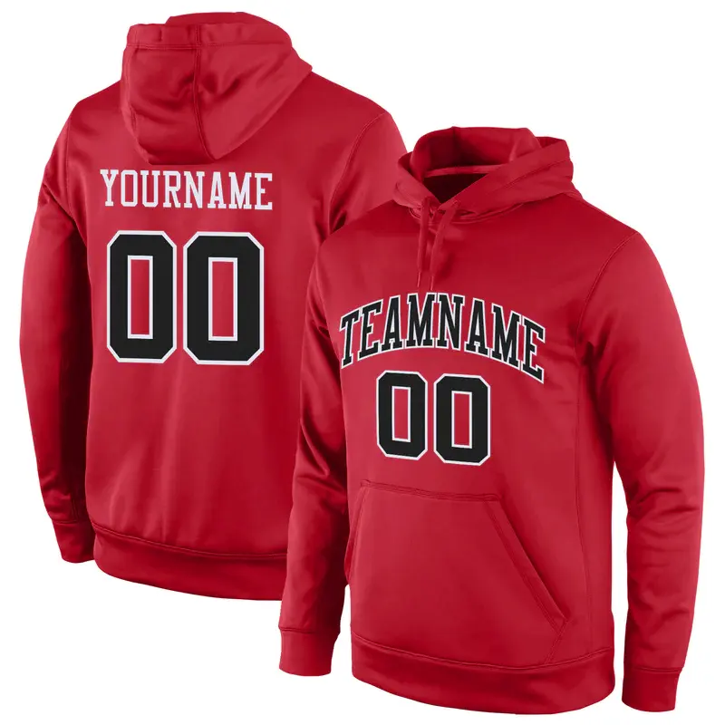 Customized wholesale sportswear men hoodie 85 % polyester 15 % Laika high quality 240 g red hoodie customized LOGO