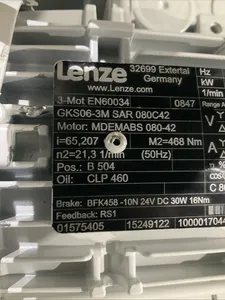 New and in Stock EN60034 GKS06-3M SAR 080C42 MDEMABS 0847 GEAR MOTOR <strong>V2M</strong> for PLC, PAC &amp; Dedicated Ctrlrs - Product Image 3