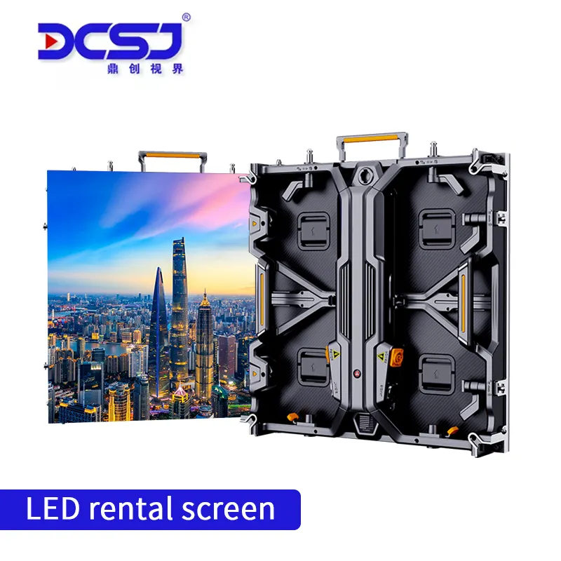 DCSJ OutDoor Rental Videl Wall Small Pitch Advertising Screen P1.95 2.9 3.9 4.8 LED Display Signage And Displays Screen