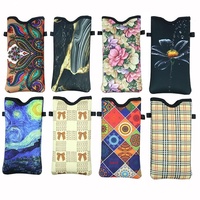Portefeuille et sangle de téléphone en néoprène imperméable à motif dessin animé pour sacs de téléphones portables multi-marques