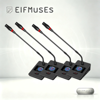 Microphone de conférence sans fil UHF avec batterie au lithium intégrée, 8 heures de fonctionnement continu pour les réunions