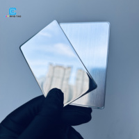 Carte de visite professionnelle RFID NFC en métal doré, carte NFC personnalisable, carte de membre