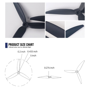 Custom High Quality 5.1X4.6X3 3-Blade Fiberglass Propeller for RC FPV Long Range <b>Drones</b> <b>Accessories</b> - Product Image 5