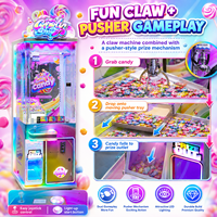 Neofuns Coin Pusher Claw Machine Joystick Vendo Claw Machine Candy Spiral à vendre Claw-machine-with-card-reader