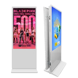 55 inch LCD kỹ thuật số biển kiosk ngoài trời double side kiosk Dual quảng cáo người chơi máy dọc kiosk W/ Microphone máy ảnh