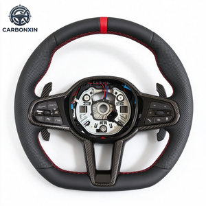 Volante Deportivo de Cuero de 4 Radios para Supra GR A90 A91 MK4 M3 M4 M5 M6 F30 F10 F20 F31 2019-2025 - Product Image 1