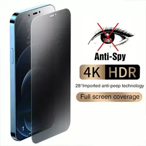 2024 điện thoại di động riêng tư chống gián điệp Tempered Glass bảo vệ màn hình phim 13 14 cộng với cho Iphone 15 Pro max 11 12 không thấm nước CN; gua