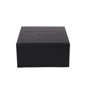 Benutzer definierte Luxus schwarze Papier verpackung Falt schuh Geschenk Magnet papier Verpackungs box mit Magnet klappen verschluss