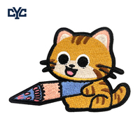 Patchs décoratifs autocollants pour vêtements, motif chiot de dessin animé, patchs en tissu, broderie animale mignonne, patchs thermocollants