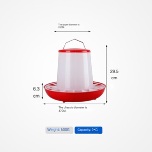 Bebedero de aves de corral con patas, contenedor de agua duradero con mango de transporte para Pollos y Aves - Product Image 5
